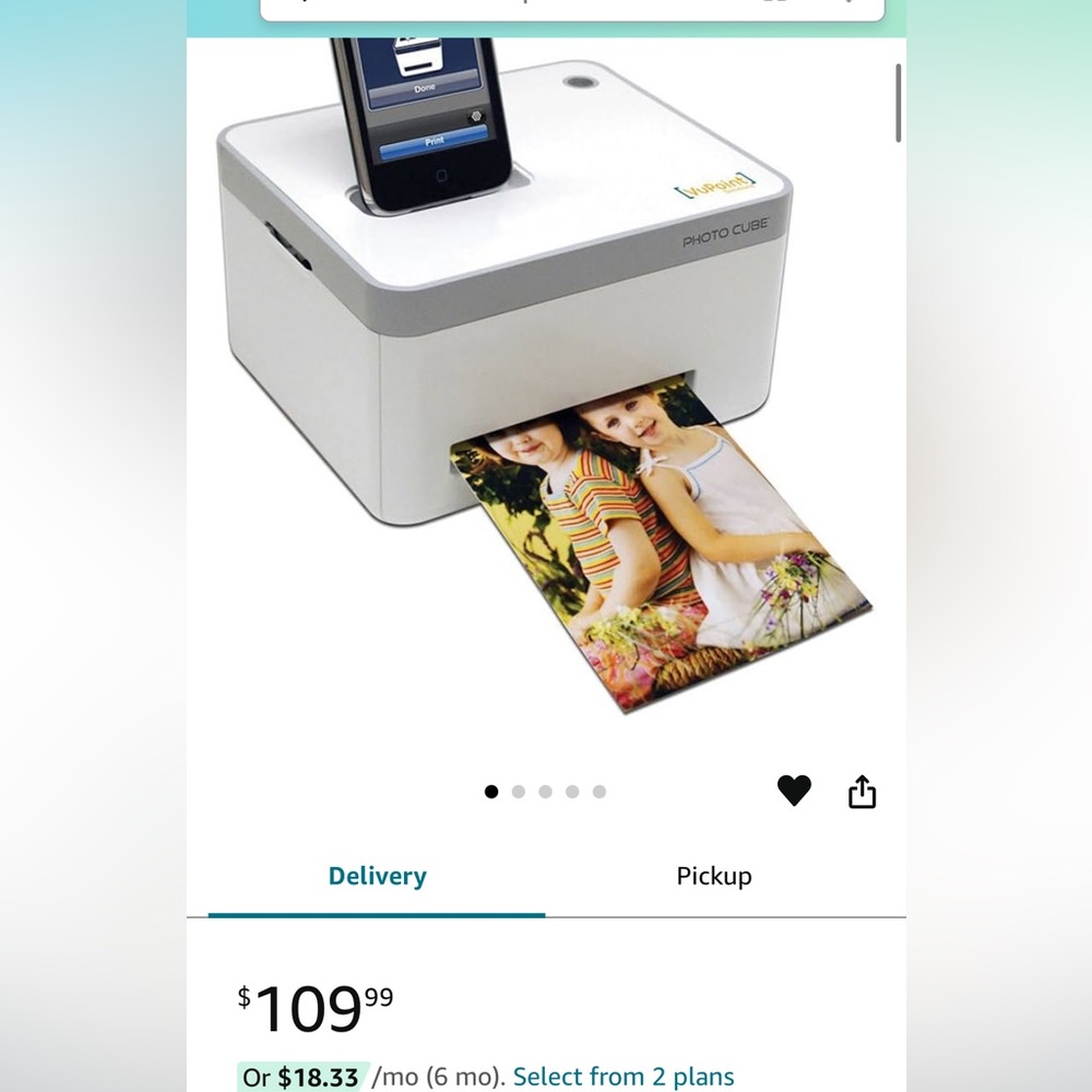 NWT VUPOINT PHOTO CUBE COMPACT PHOTO PRINTER IP-P10-VP - Picture 3 of 16